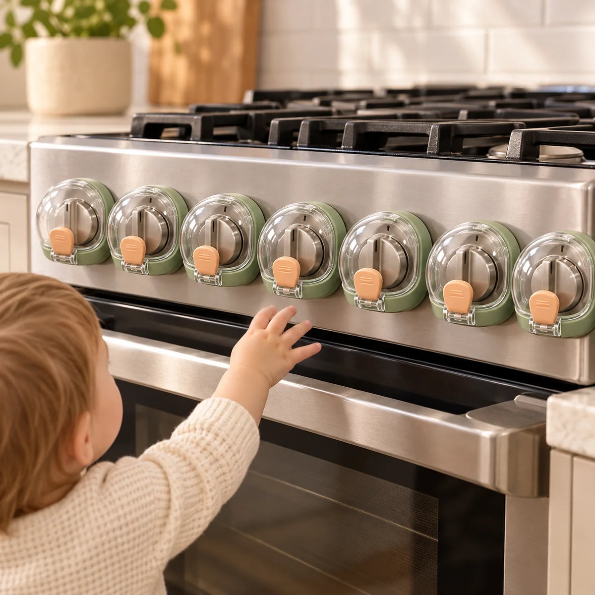 Stove Knob Cover Set — in use